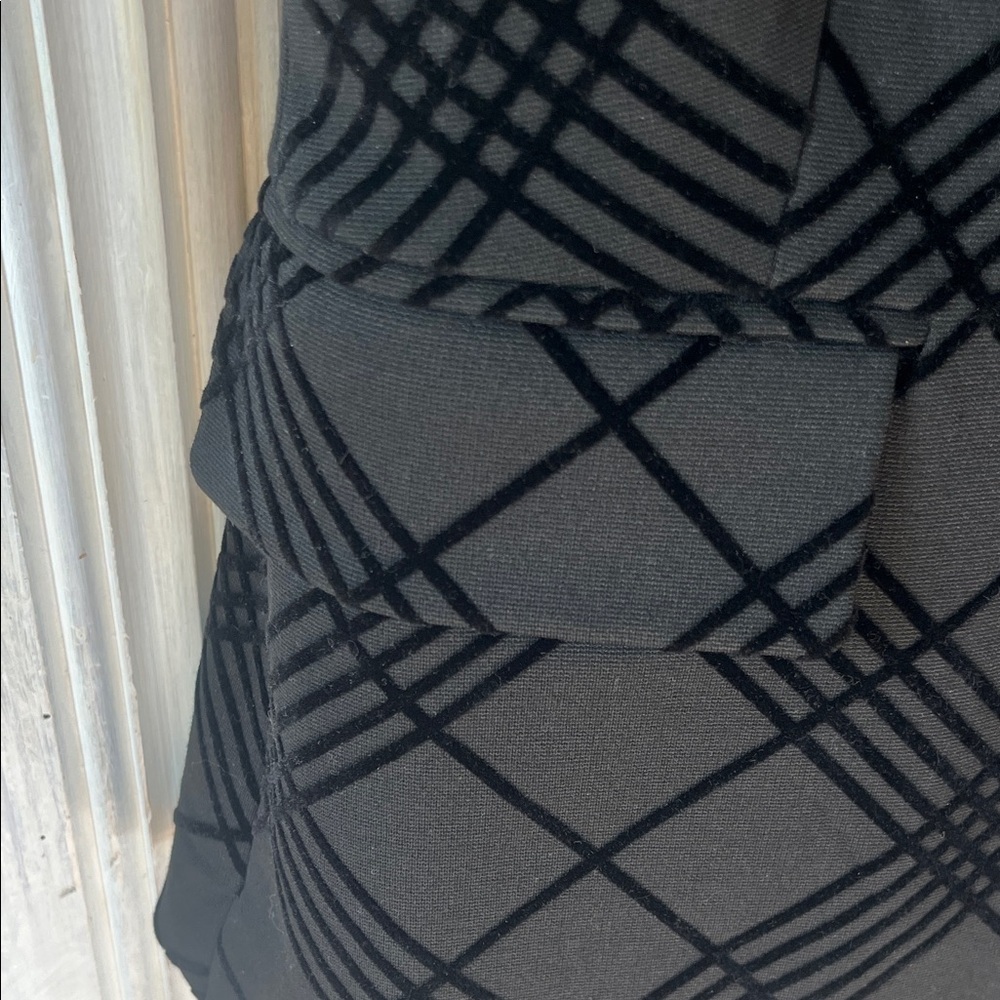 Jules & Leopold Studio Black Velvet Grid Plaid Blazer Jacket Small preppy - Picture 4 of 11